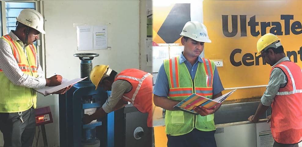 Quality testing laboratory at Krishna Construction & RMC