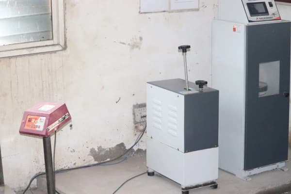 Testing and production equipment at Krishna Construction & RMC