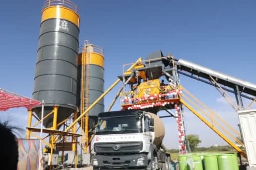 GEPL SICOMA twin shaft 60 cum per hour batching plant